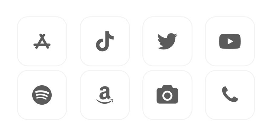 Gray App Icon Pack[6Yt9n2XK7hN6ZrZpC8w2]