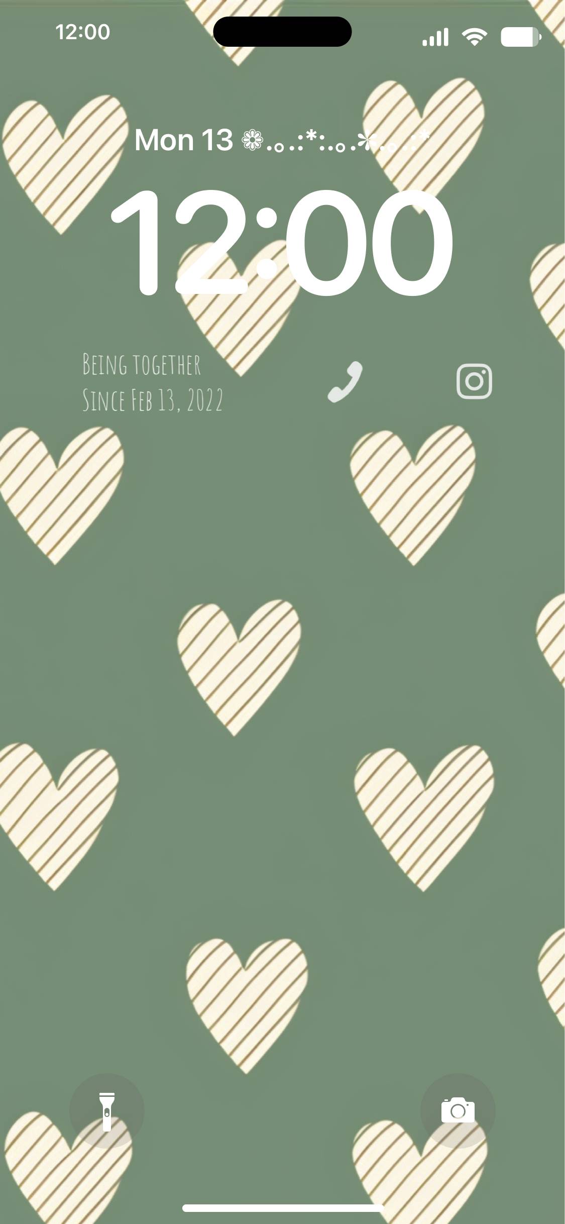 Green boho style heart lock screen Lockscreen[IyepiJn22x5VkiyiYTJ8]