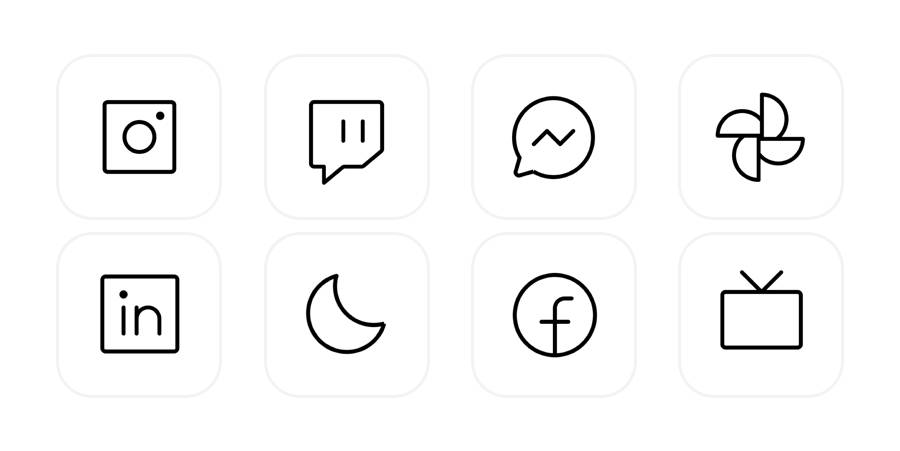 simple white icon pack