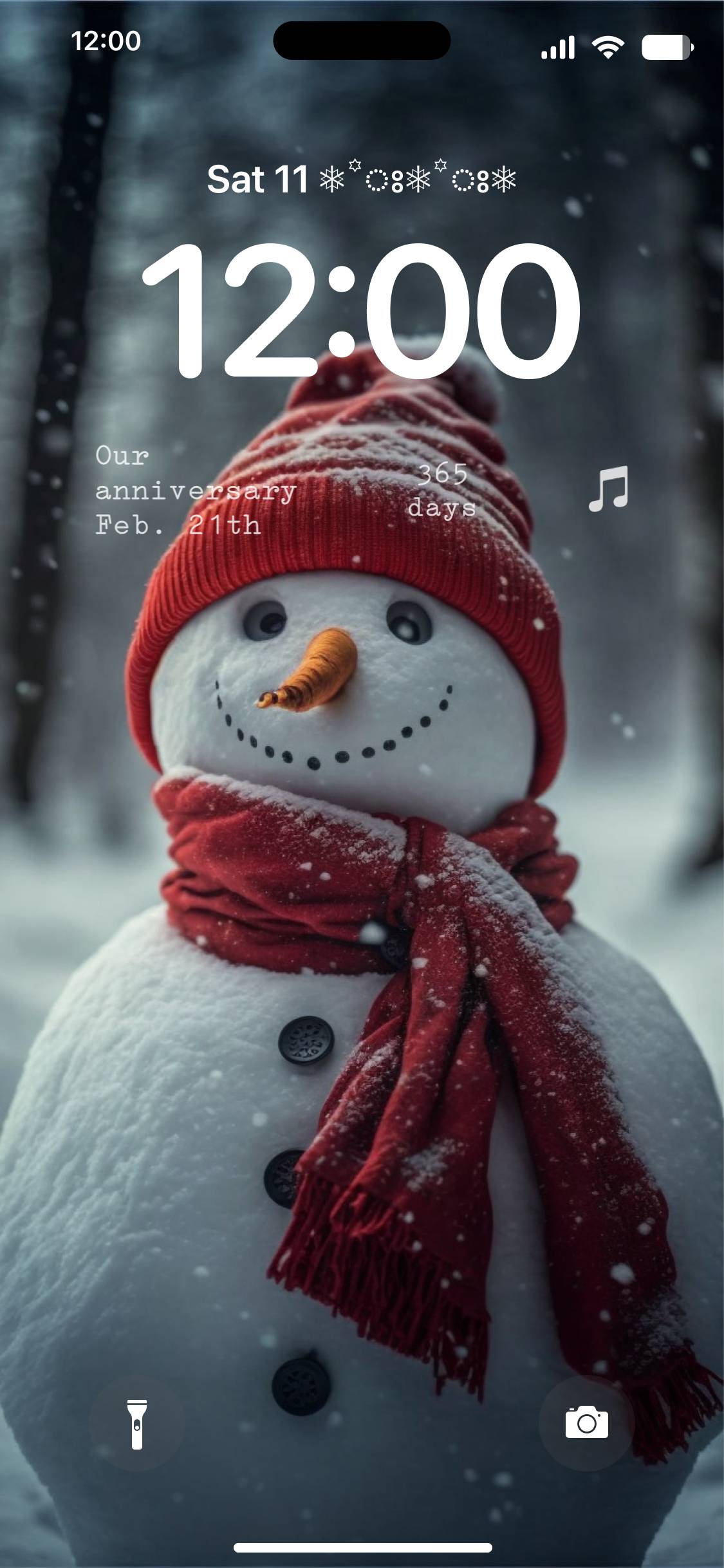 Winter snow man lock screen Lockscreen[UF7II4veU7gfFw0wx3Ov]