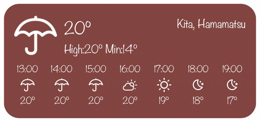 Pretty Weather Widget ideas[templates_2F6YgVPdaUDtwiYbtKzx_48C2C387-2863-4A6E-9DC3-A6E587A0B925]