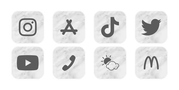 大理石 App Icon Pack[HNaFzO5j3cQMTqO3J1Db]