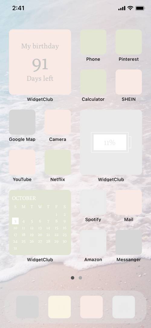 Pale color template Home Screen ideas[JBCBnvxFypyqR4kcJKBK]