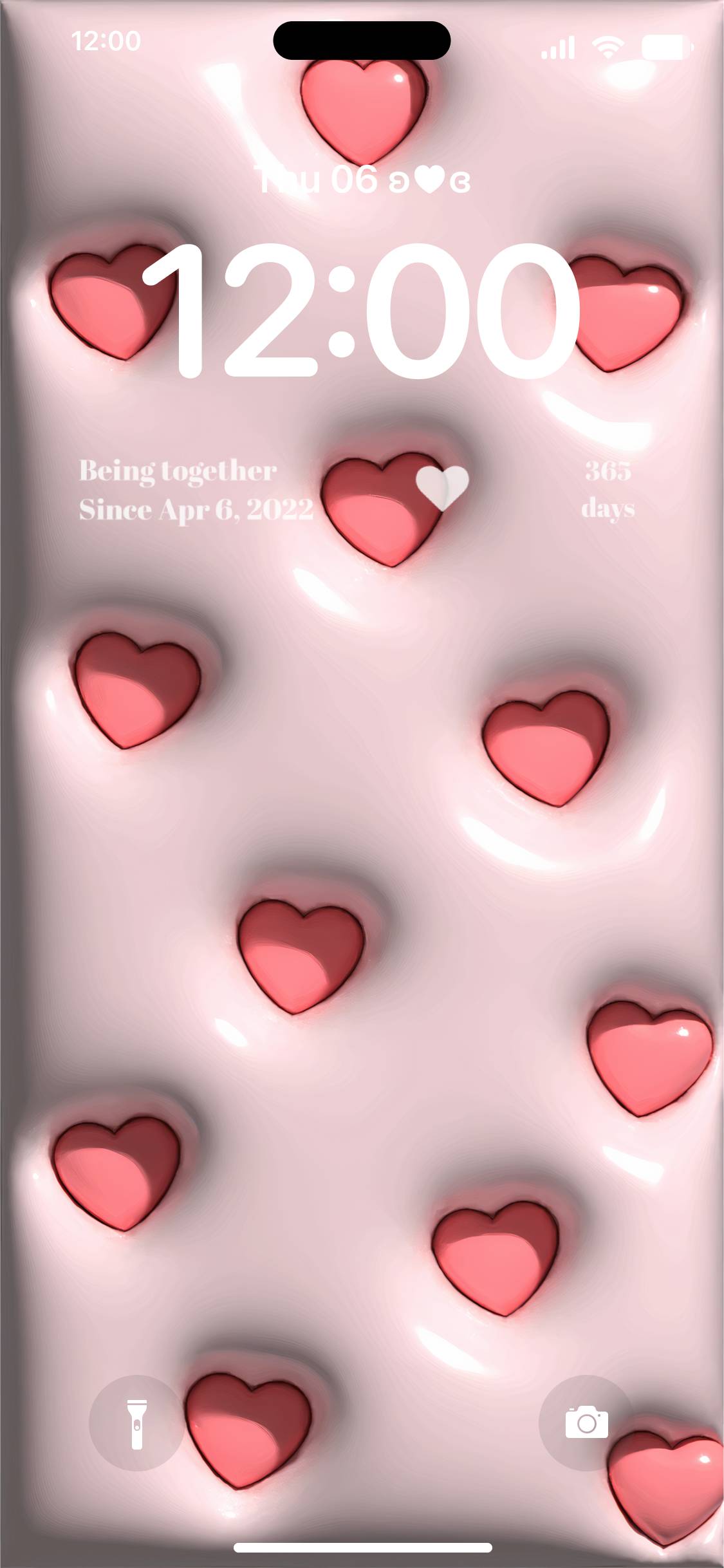 pink heart 3dぷっくりロック画面 Lockscreen[OcVDsile5Q2pPBtkMfji]