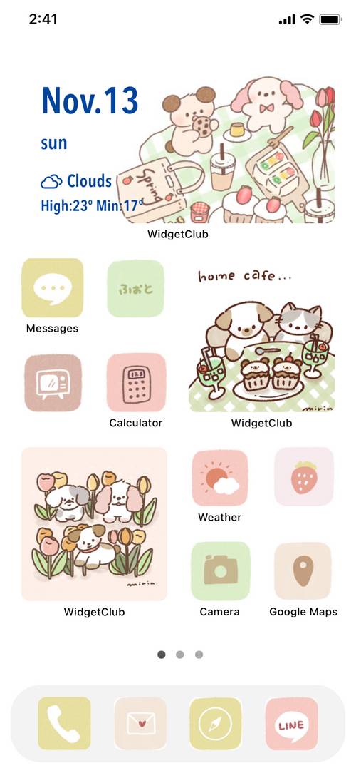 Cute Animal illustration theme💗 Home Screen ideas[vQWi2OSl2DCUZWtFMctY]