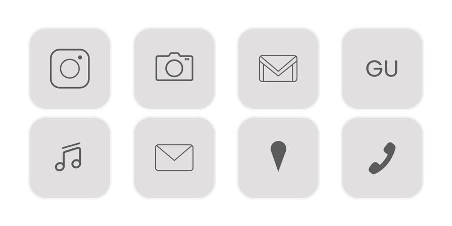 gray App Icon Pack[jJ75rAcaEzWLfHFzmBf9]