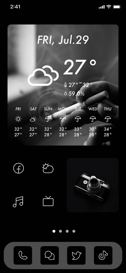 black dark home screen theme Home Screen ideas[I2XfhBovGg64Rxrjqcng]