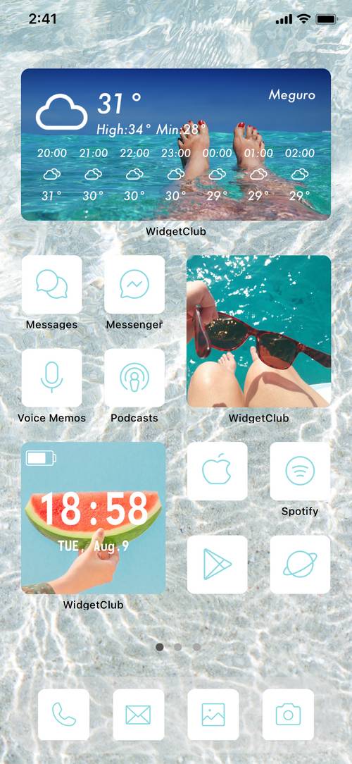 Summer pastel blue themes Home Screen ideas[QTAX2kRbbfArR5HWx9n5]