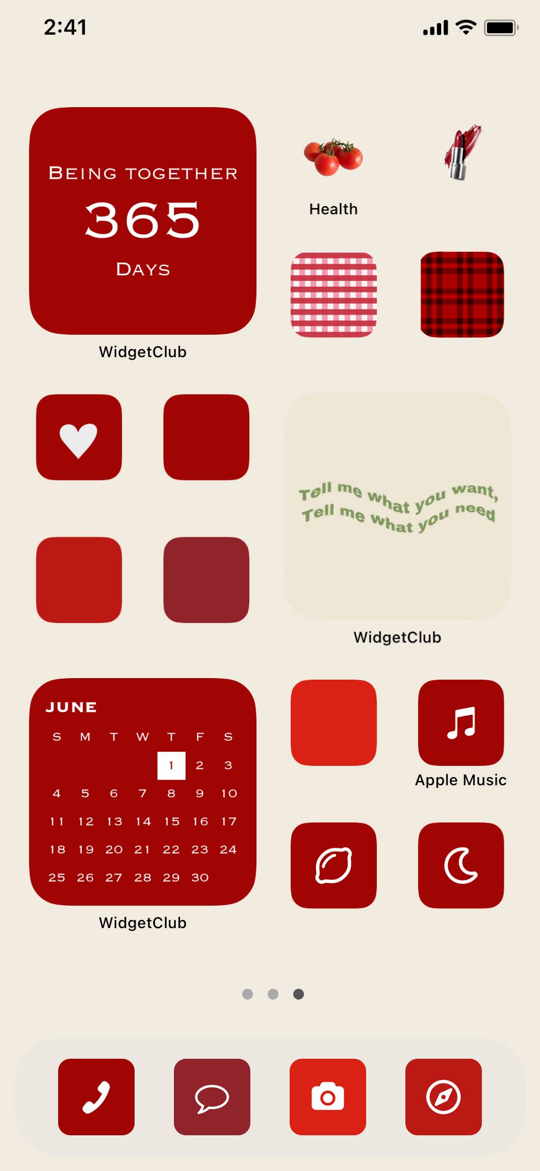 Red beige home screen themeHome Screen ideas[cP8xgmu04f9AnQohMn9J]