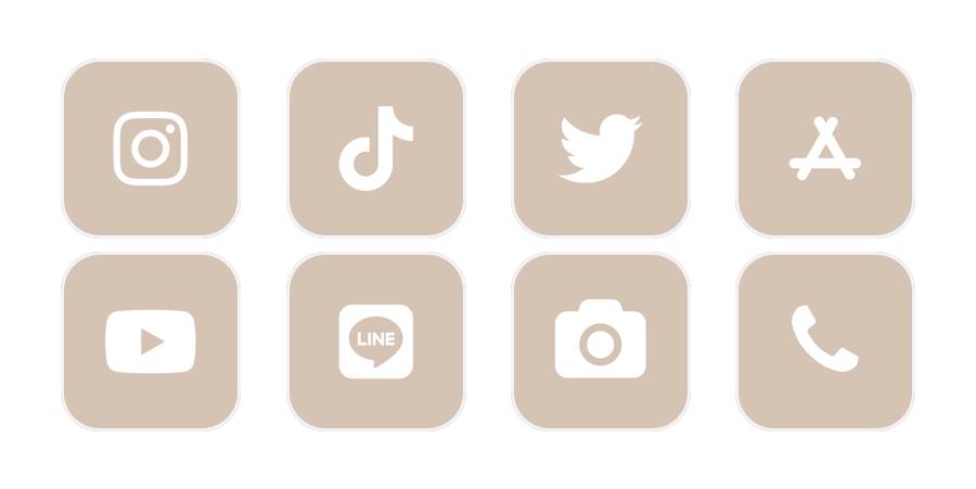 Beige App Icon Pack[zXsxvWQiKHVnXKpi86k5]