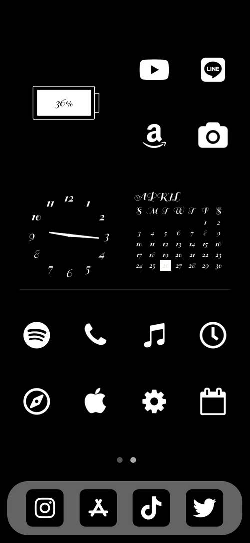 BLACK⋆｡˚✩ Home Screen ideas[LisC0ZuotAzq7EMKfapt]