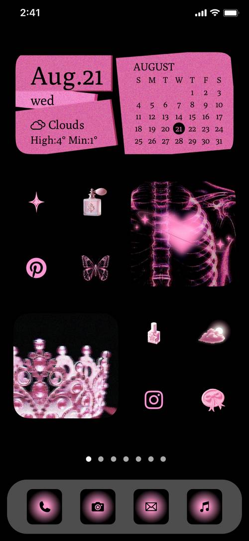 BLACK&PINK fusion Home Screen ideas[LMF6awF4o2iAIP2bCIqq]