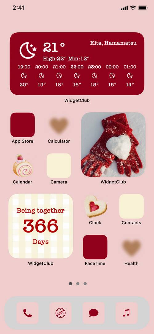 pink&red × kawaii Home Screen ideas[SWm3Dz7hrw1XaoKh6chF]