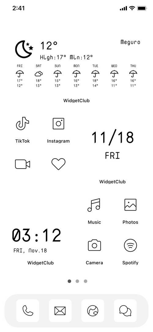 Simple white and black home screen theme Home Screen ideas[MnSRjwR1B9F8dAH8cuLB]