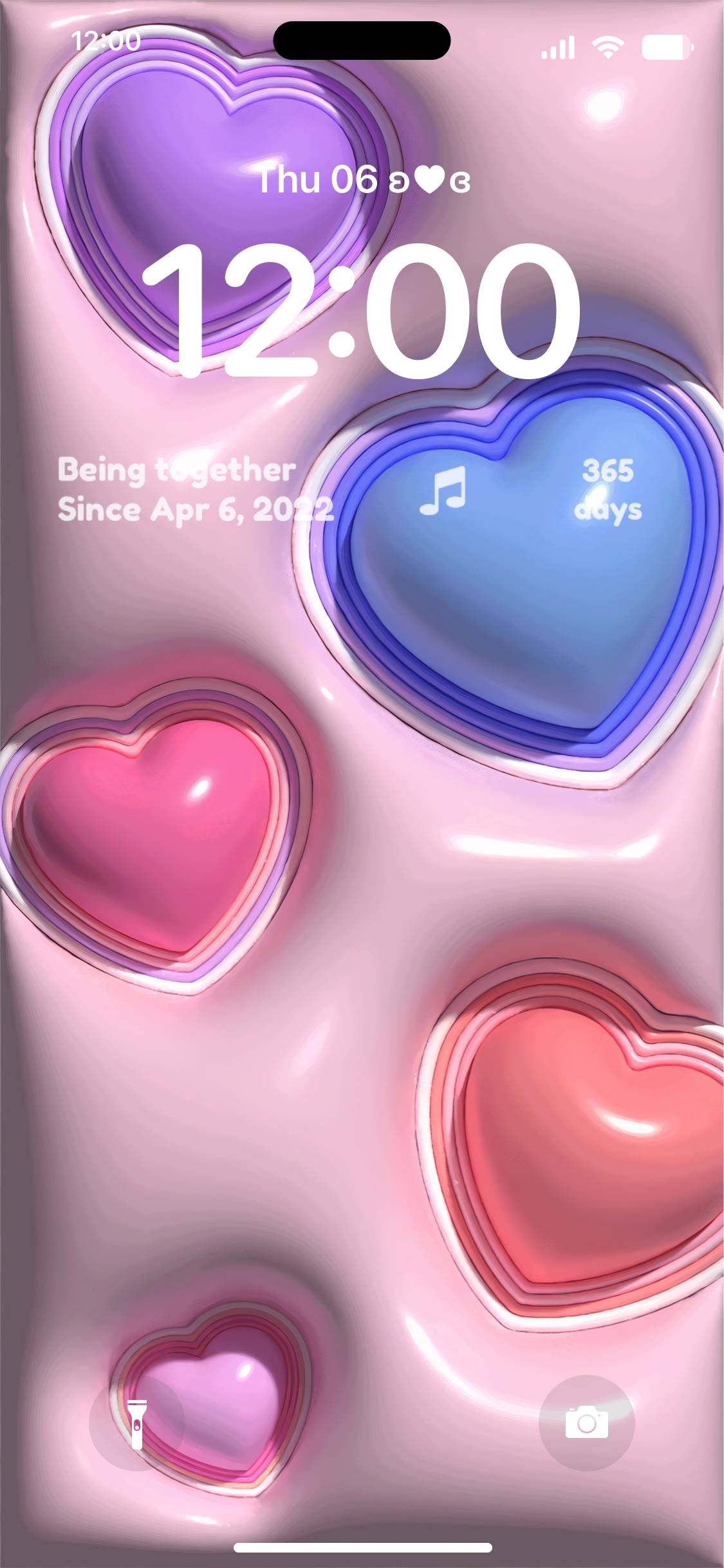 ぷっくりheart3d Lockscreen[y0gCP12GCiK7Sxdamxf0]