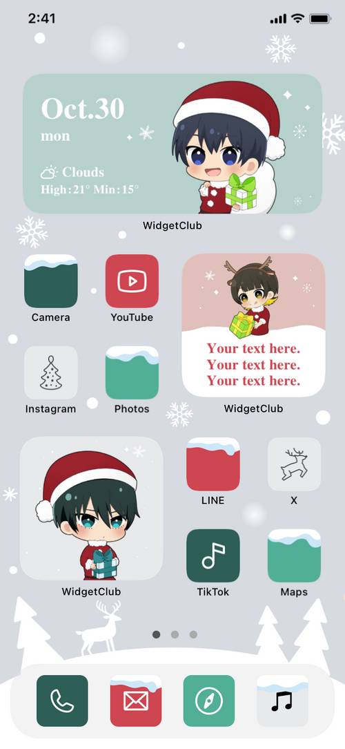 【ブルーロック】ミニキャラスマホきせかえ クリスマスver（壁紙・ウィジェット・アイコン） Home Screen ideas[tC2roi491Bb7kF8DA6U6]