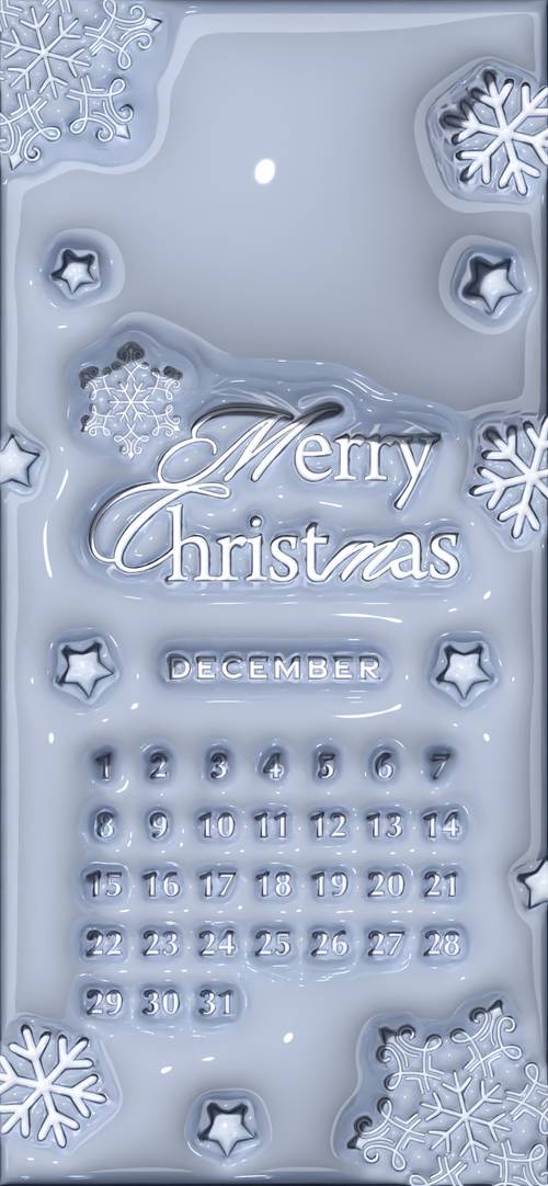 Frosty Christmas Calendar Design