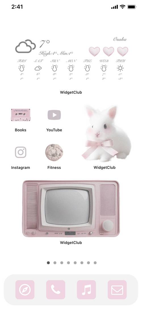 Pink bunny Home Screen ideas[OO7PXzrEo6cFnUdc1EZT]