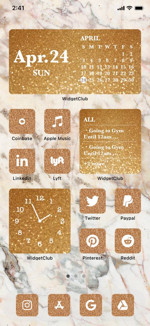 Gold glitter home screen theme Home Screen ideas[nRh7KbY9nSdzMn1fokC2]