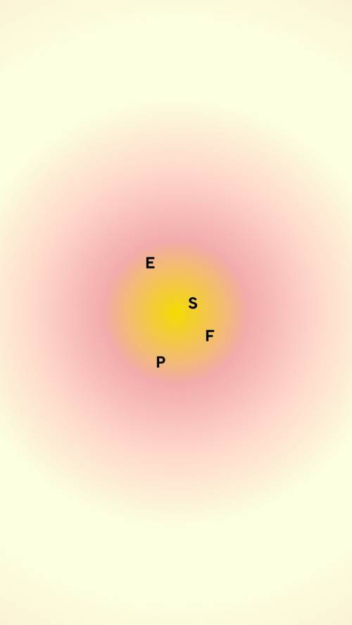 Bright Yellow and Pink Gradient with Letters E, S, F