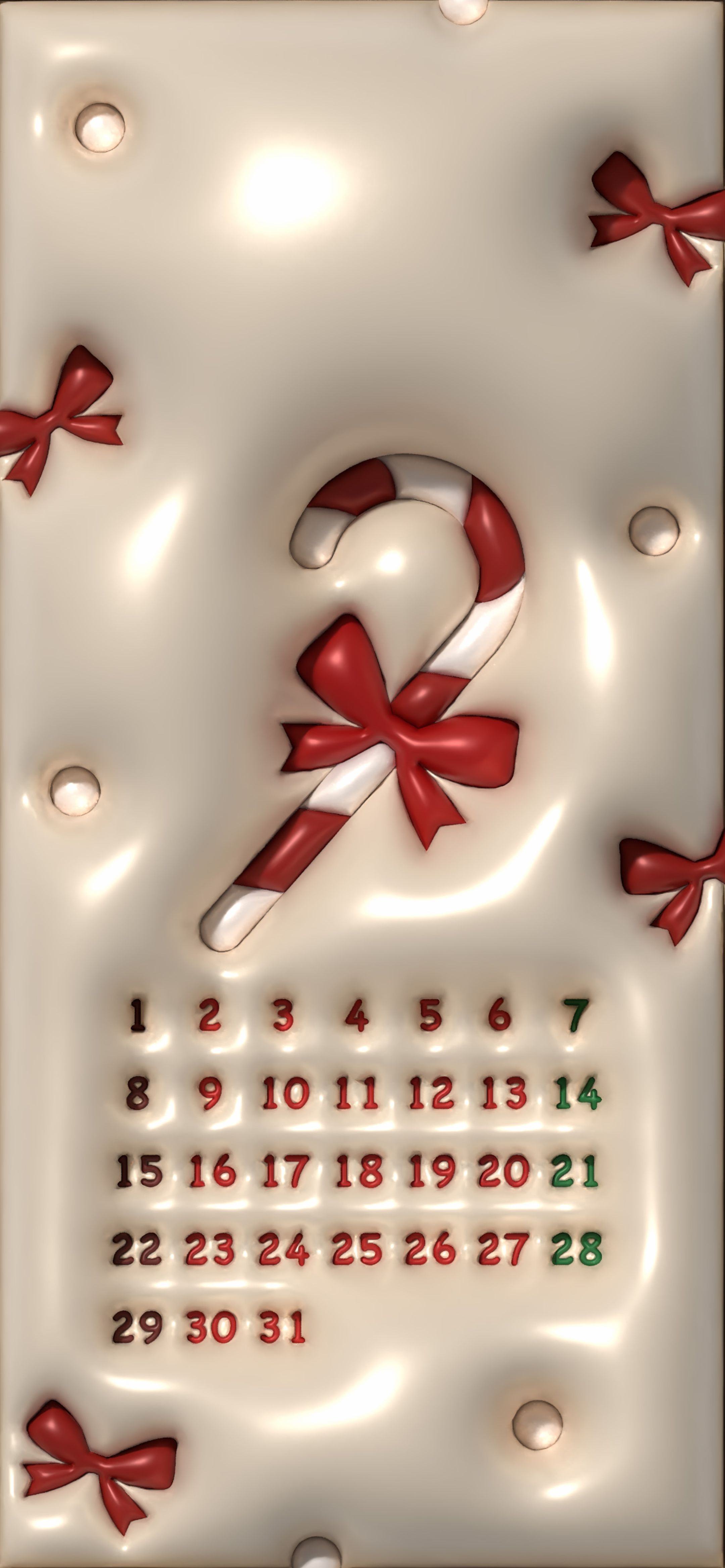 Candy Cane Numbers for December Days