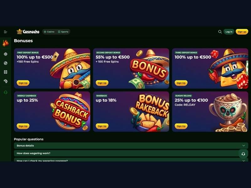Casinacho Casino (Nacho Casino) VIP bonuses: cashback across six tiers, rakeback and how to manage the bonus system long-term
