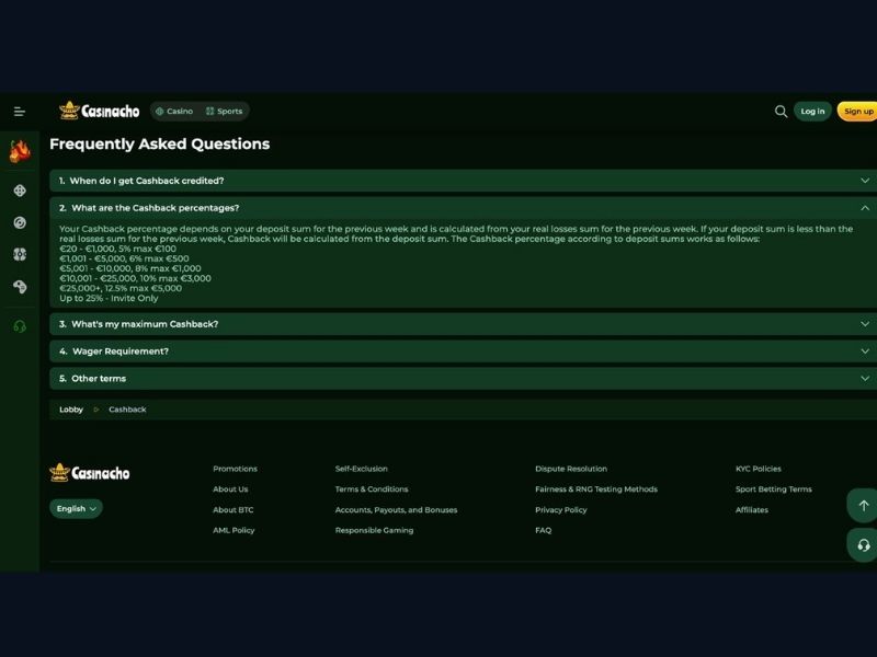 Casinacho Casino (Nacho Casino) registration: account configuration for Canadian players focused on regular activity and long-term value